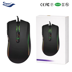 USB Wireless Mouse White 3200dpi Matte 7D Multi-color RGB Gaming Mouse