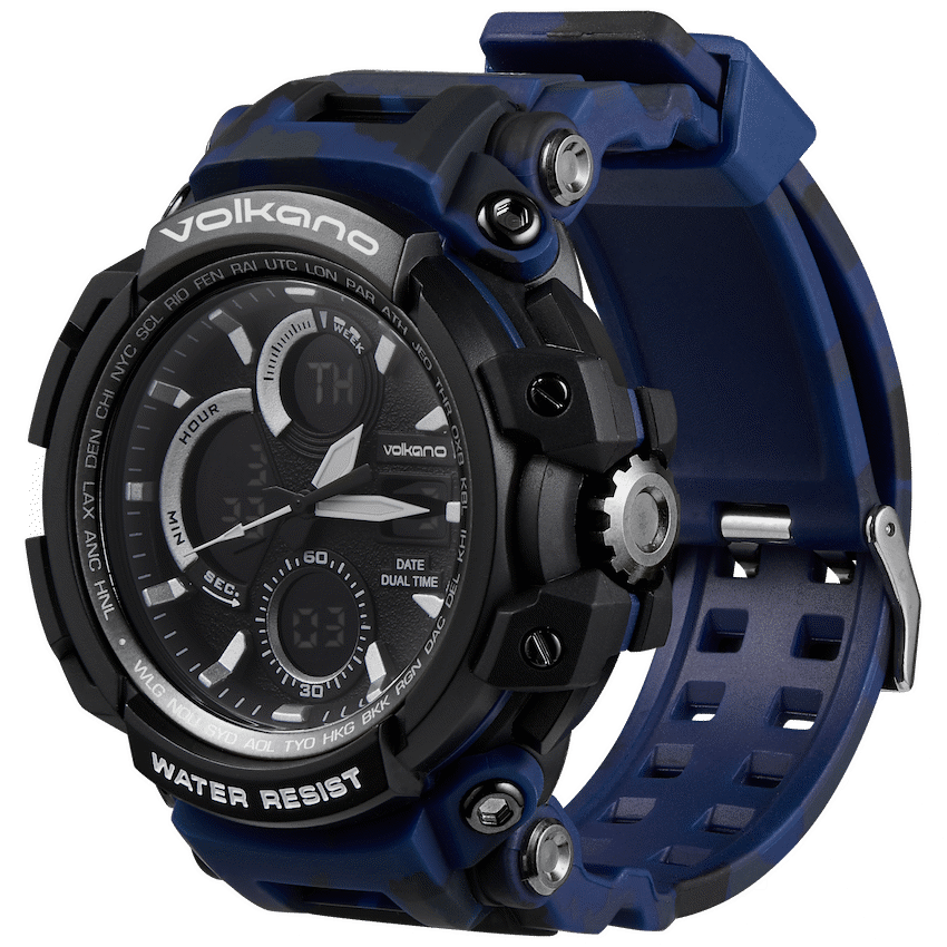 Volkano Routine Series Sports Watch - Blue Camo