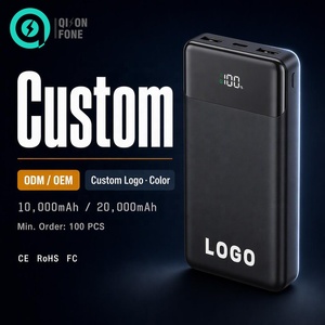 10000Mah Mini Power Banks Dual Usb c External Battery Portable Charger Ultra Slim Rohs